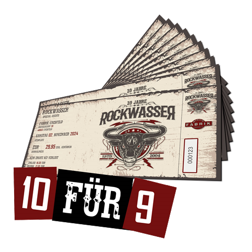 Rockwasser - 20jähriges Bandjubiläum, Ticket